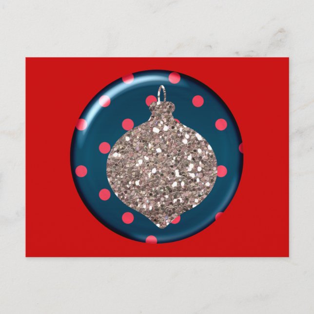 Christmas Ornament Ball Postcard (Front)