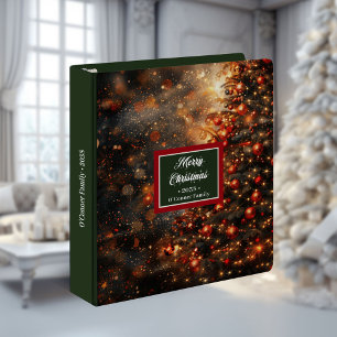 Christmas Ornament Binder Modern Red Green Style