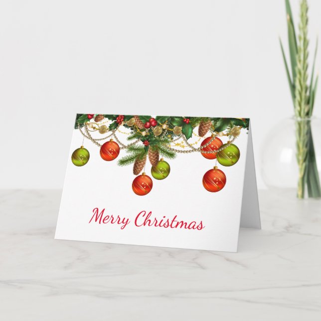 Christmas Ornament Christmas Card (Front)