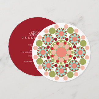 Christmas Ornament Circle Holiday Party Invite