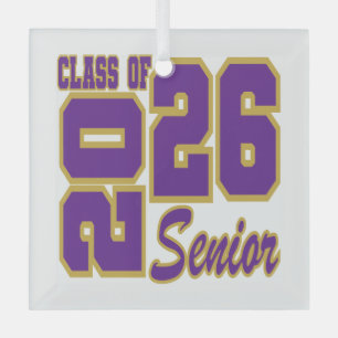 Christmas Ornament Class of 2026 Glass Ornament