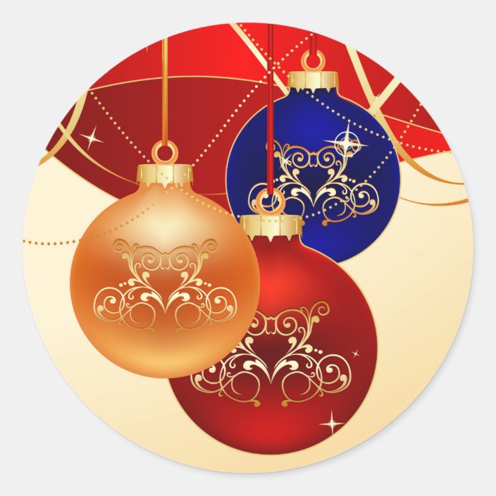 Christmas Ornament Classic Round Sticker