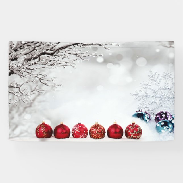 Christmas Ornament Decoration Banner (Horizontal)