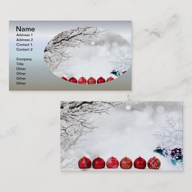 Christmas Ornament Decoration Business Card (Front/Back)
