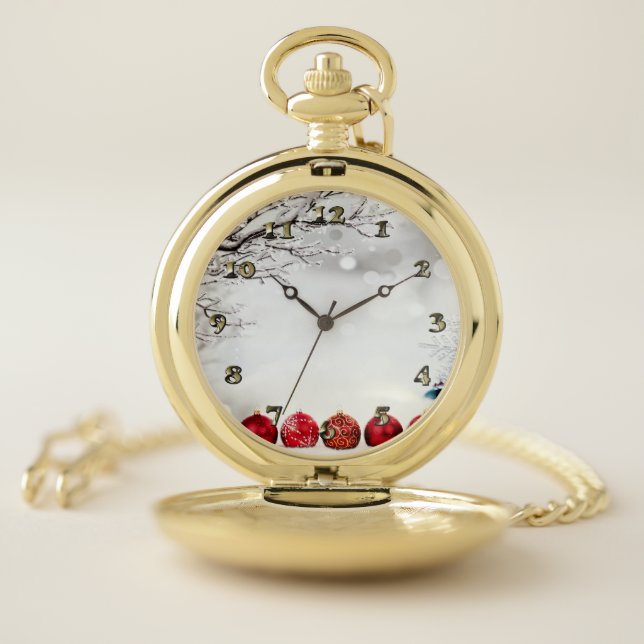 Christmas Ornament Decoration Pocket Watch (Inside)