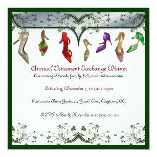 ornament exchange invitations zazzle