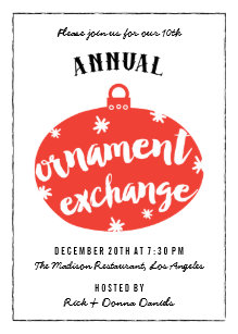 ornament exchange invitations zazzle