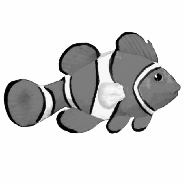 Christmas Ornament Fish Black (Front)