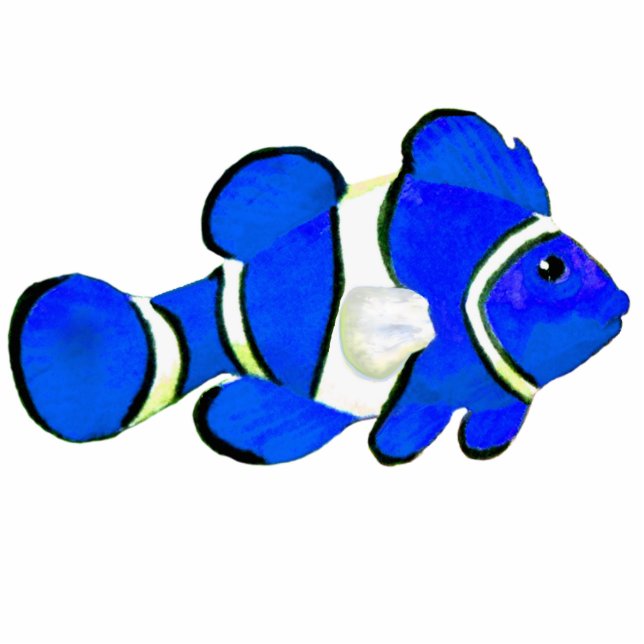 Christmas Ornament Fish Blue (Front)