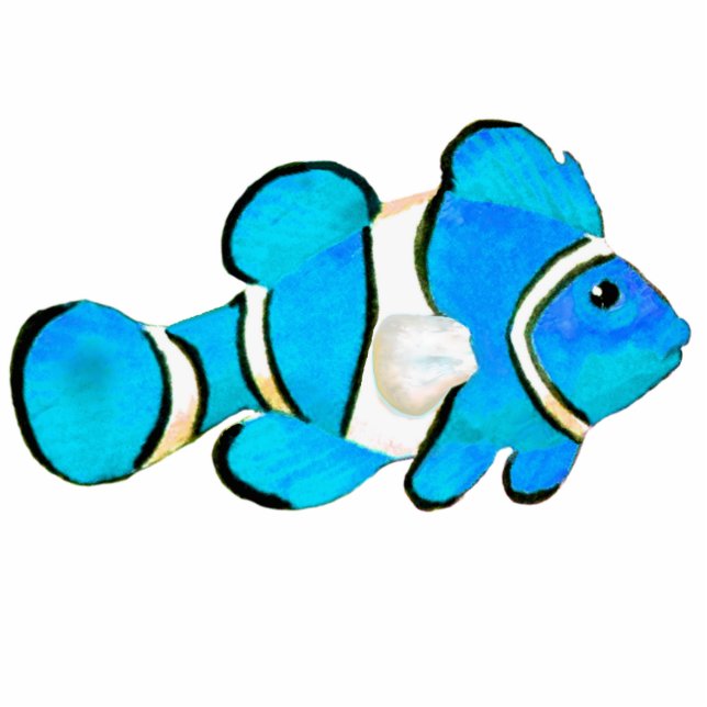 Christmas Ornament Fish Cyan (Front)