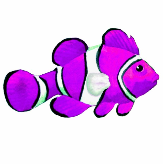 Christmas Ornament Fish Purple (Front)