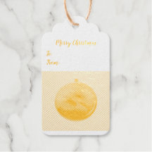 Christmas Ornament Foil Gift Tag