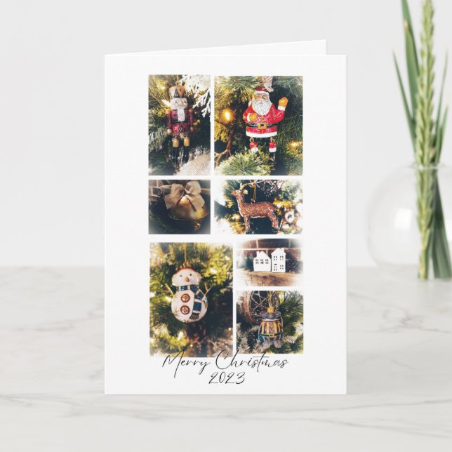 Christmas Ornament Folded Holiday Card (Front)