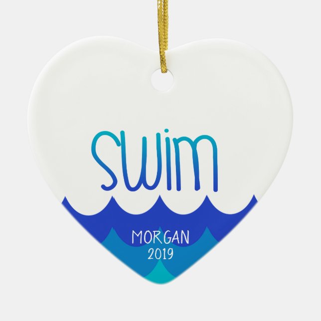 Christmas Ornament for the Swimmer (Front)