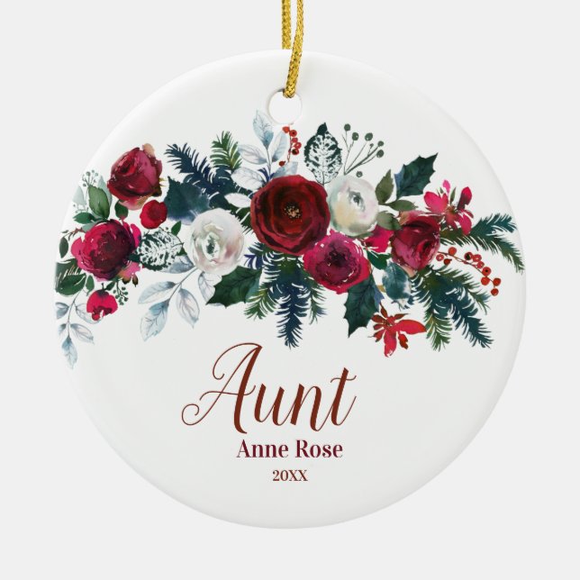Christmas Ornament for To Be Aunt Gift for Sister (Front)