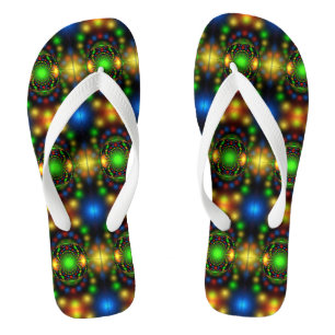 Christmas Ornament Fractal Design Flip Flops