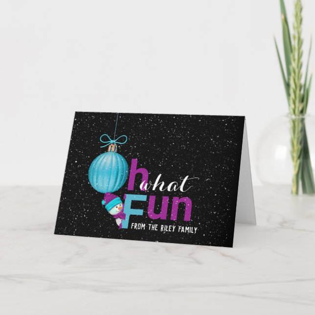 Christmas ornament from family card (Front)