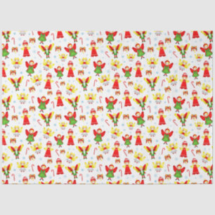 Christmas ornament funny angels tissue paper