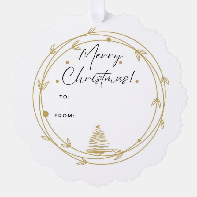 Christmas Ornament Gift Tag Card (Front)