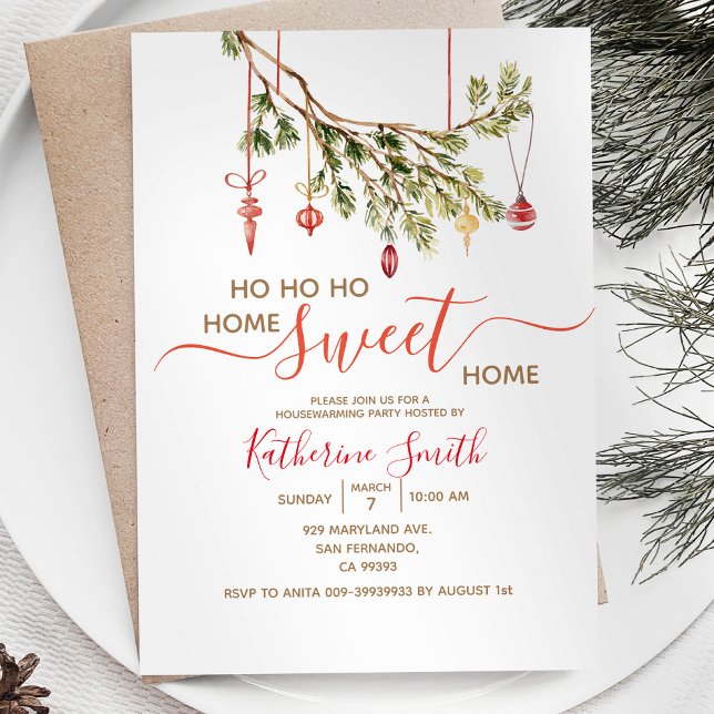 Christmas Ornament Housewarming Party Invitation (Creator Uploaded)