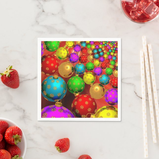 Christmas Ornament Jamboree Napkins (Insitu)