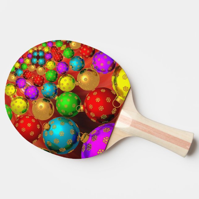 Christmas Ornament Jamboree Ping Pong Paddle (Side)
