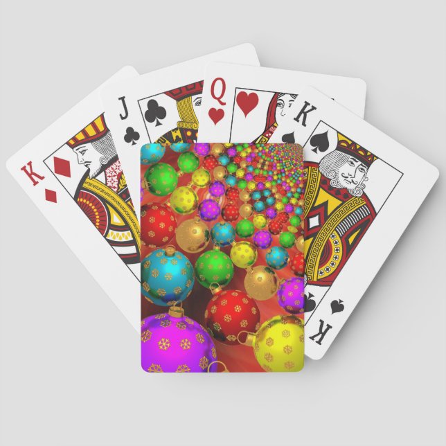 Christmas Ornament Jamboree Poker Cards (Back)