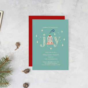 Christmas Ornament Joy Holiday Party Invitation
