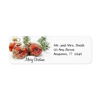 Christmas Ornament Label by HarpstringsDesigns at Zazzle