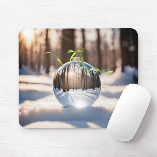 Christmas Ornament Lens Ball Mouse Pad (With Mouse)