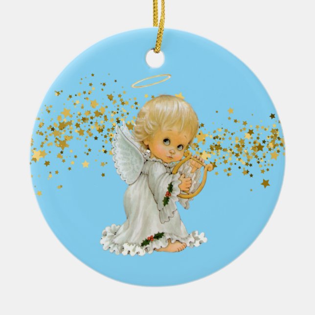 Christmas Ornament-Little Angel Ceramic Ornament (Front)