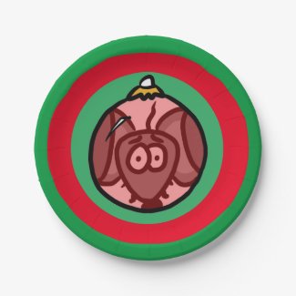 Christmas Ornament Mouse Paper Plate