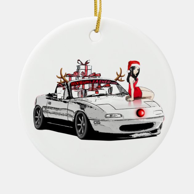 Mazda Miata Roadster Wood Ornament Engraved