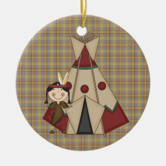 Christmas Ornament Native American Indian Girl