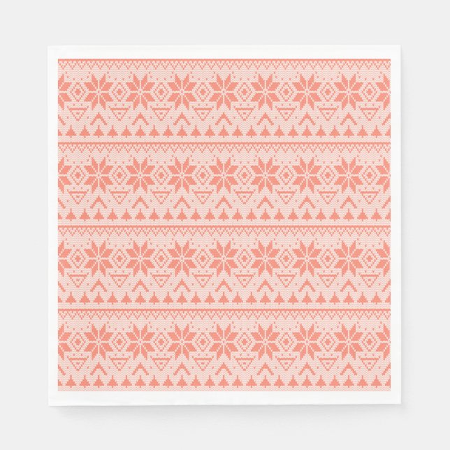 Christmas ornament nordic winter scandinavian norw napkins (Front)
