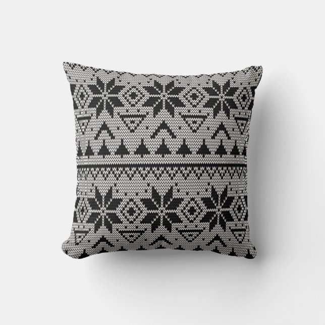 Christmas ornament nordic winter scandinavian norw throw pillow (Front)