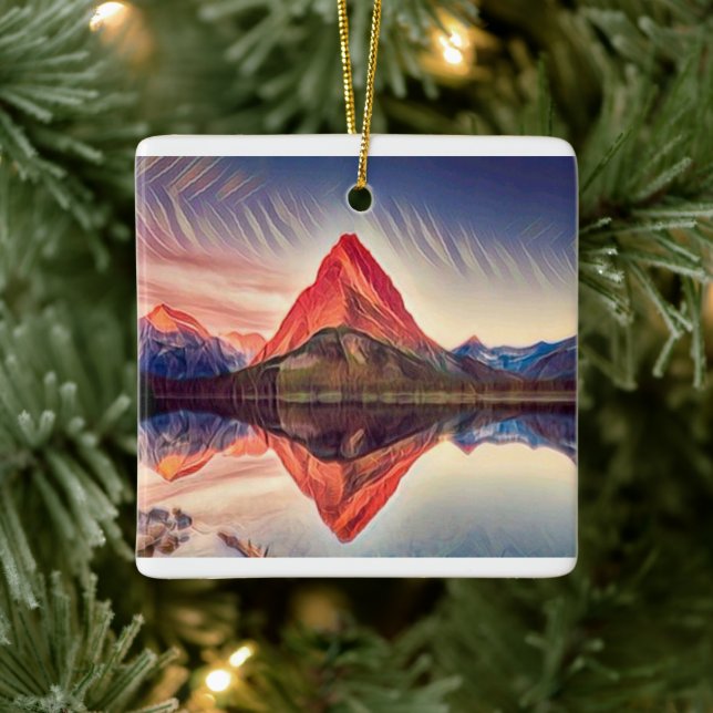 Christmas Ornament of Two Medicine in Glacier Park (Tree)