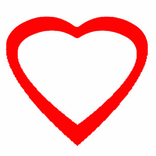 Christmas Ornament Open Heart Red