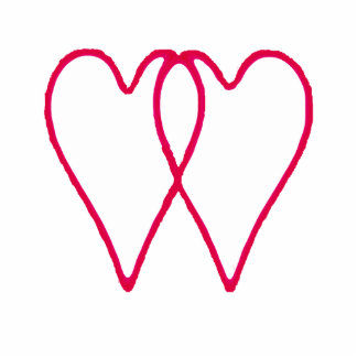 Christmas Ornament Open Hearts Together White