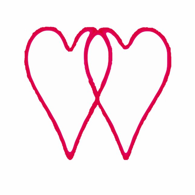 Christmas Ornament Open Hearts Together White (Front)