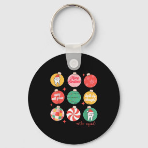 Christmas Ornament Orthodontic Ortho Squad Teeth B Keychain