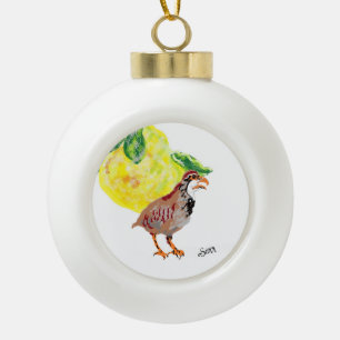 Christmas Ornament : Partridge an Pear Tree .