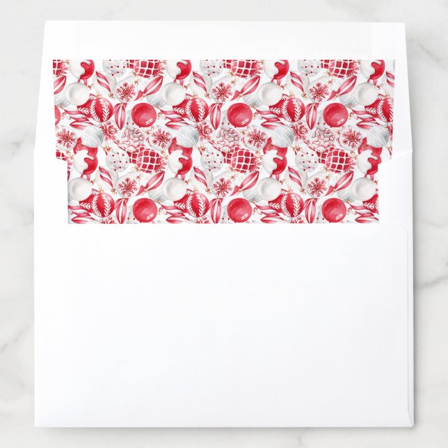Christmas Ornament Pattern Envelope Liner (In Envelope)