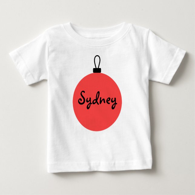 Christmas Ornament Personalized T Shirt (Front)