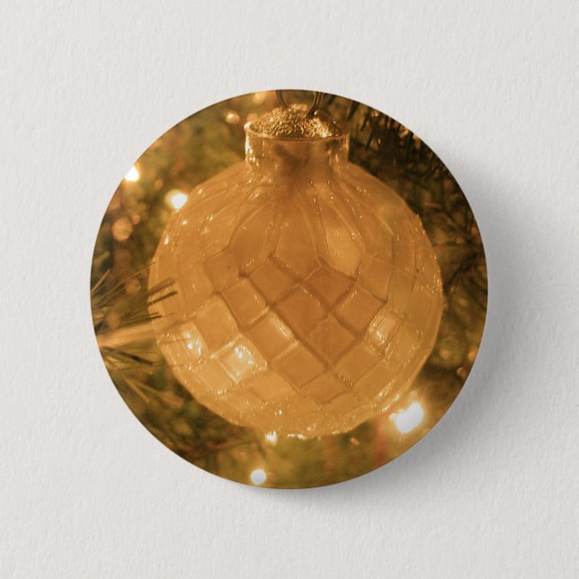 Christmas Ornament Pinback Button (Front)