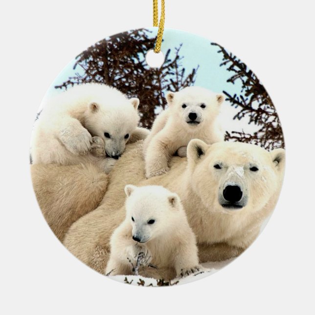 Christmas Ornament - Polar Bears (Front)