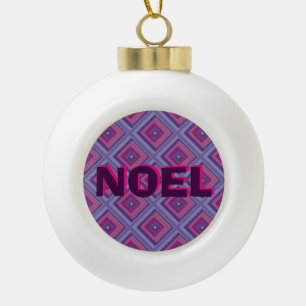 Christmas ornament purple diamond pattern
