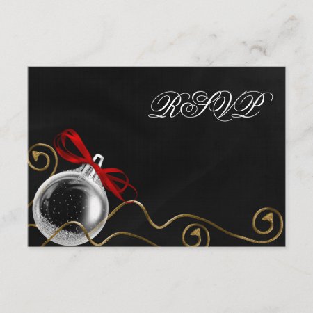 Christmas Ornament Red Bow Rsvp