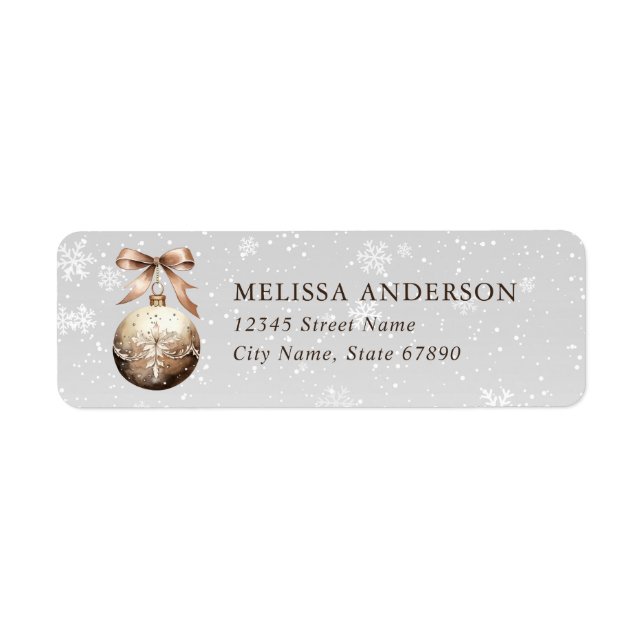 Christmas Ornament Return Address Labels (Front)