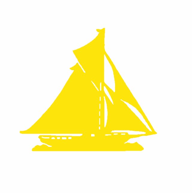 Christmas Ornament Sailboat Yellow (Front)